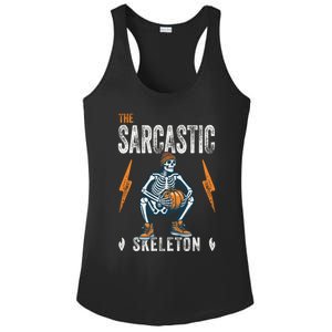 Sarcastic Skeleton Funny Halloween Matching Funny Gift Ladies PosiCharge Competitor Racerback Tank