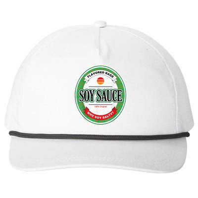 Soy Sauce Funny Costume Vegan Soy Sauce Funny Sushi Matching Group Halloween Cos Snapback Five-Panel Rope Hat