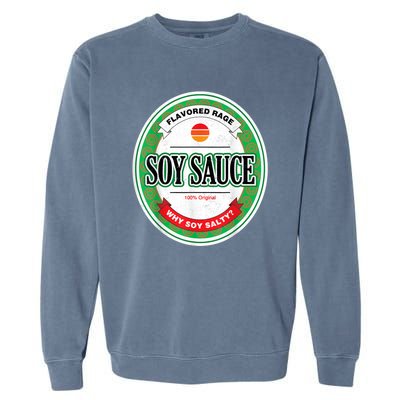 Soy Sauce Funny Costume Vegan Soy Sauce Funny Sushi Matching Group Halloween Cos Garment-Dyed Sweatshirt