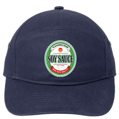 Soy Sauce Funny Costume Vegan Soy Sauce Funny Sushi Matching Group Halloween Cos 7-Panel Snapback Hat