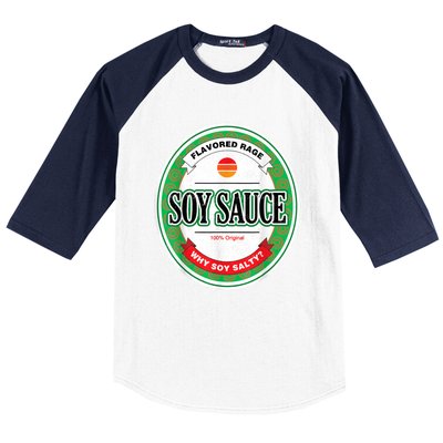 Soy Sauce Funny Costume Vegan Soy Sauce Funny Sushi Matching Group Halloween Cos Baseball Sleeve Shirt