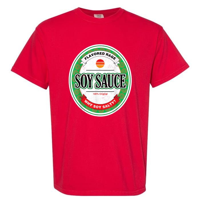 Soy Sauce Funny Costume Vegan Soy Sauce Funny Sushi Matching Group Halloween Cos Garment-Dyed Heavyweight T-Shirt