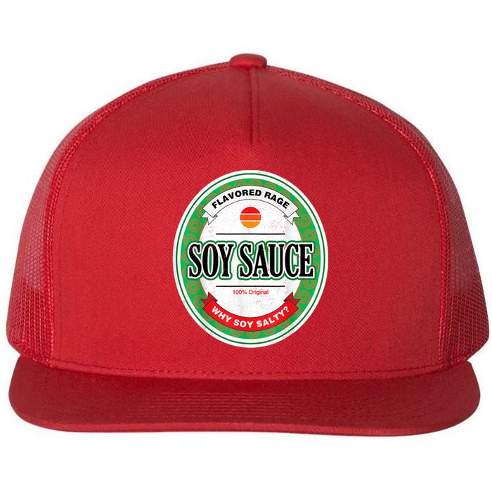 Soy Sauce Funny Costume Vegan Soy Sauce Funny Sushi Matching Group Halloween Cos Flat Bill Trucker Hat