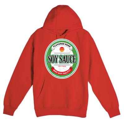 Soy Sauce Funny Costume Vegan Soy Sauce Funny Sushi Matching Group Halloween Cos Premium Pullover Hoodie