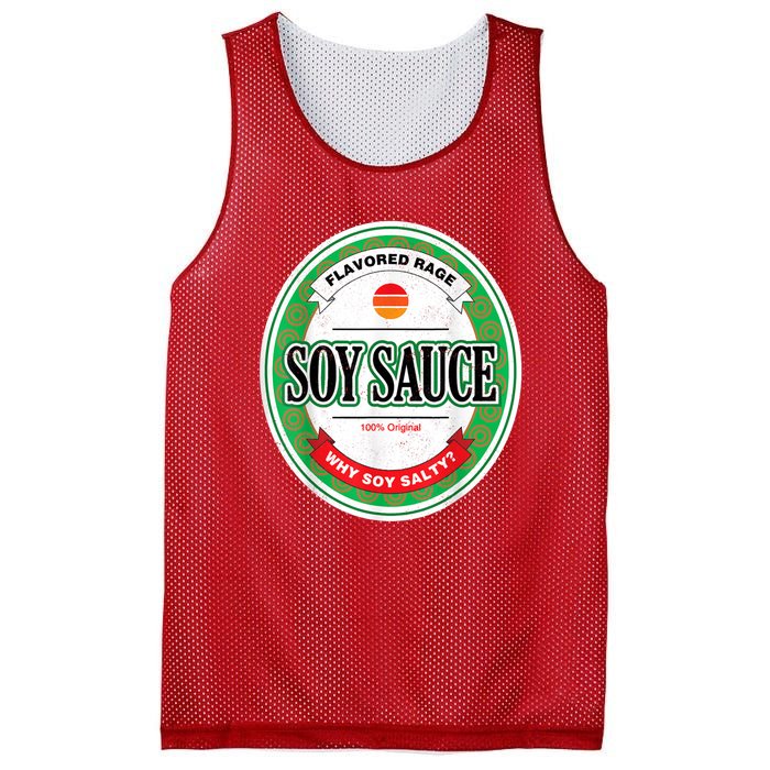 Soy Sauce Funny Costume Vegan Soy Sauce Funny Sushi Matching Group Halloween Cos Mesh Reversible Basketball Jersey Tank