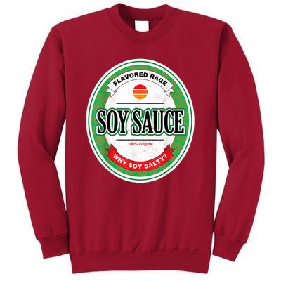 Soy Sauce Funny Costume Vegan Soy Sauce Funny Sushi Matching Group Halloween Cos Tall Sweatshirt