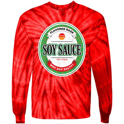 Soy Sauce Funny Costume Vegan Soy Sauce Funny Sushi Matching Group Halloween Cos Tie-Dye Long Sleeve Shirt