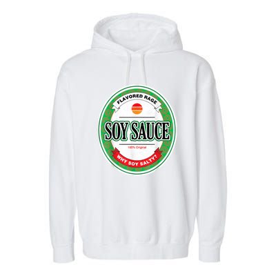 Soy Sauce Funny Costume Vegan Soy Sauce Funny Sushi Matching Group Halloween Cos Garment-Dyed Fleece Hoodie