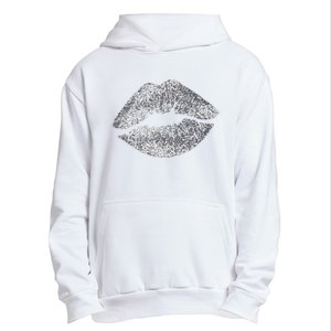 Sexy Silver Glitter Lips Kiss Me Love Makeup Lipstick Shirt Urban Pullover Hoodie