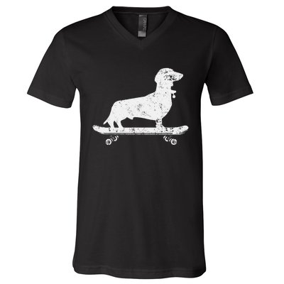 Skateboard Skateboarding Gift for Skateboarders V-Neck T-Shirt