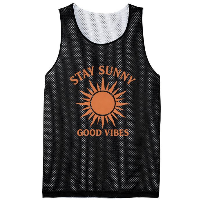 Stay Sunny Good Vibes Mesh Reversible Basketball Jersey Tank