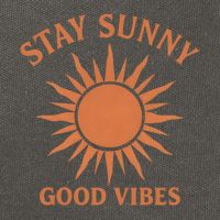 Stay Sunny Good Vibes Cotton Canvas Backpack