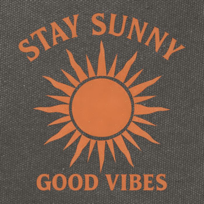 Stay Sunny Good Vibes Cotton Canvas Backpack