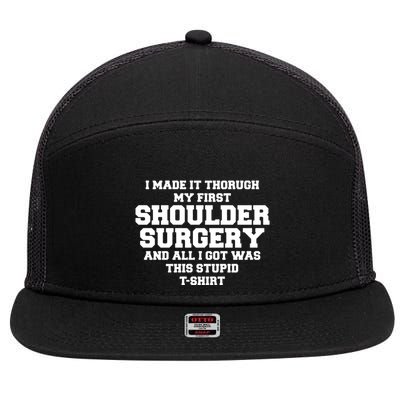 Shoulder Surgery Get Well Soon Recovery 7 Panel Mesh Trucker Snapback Hat