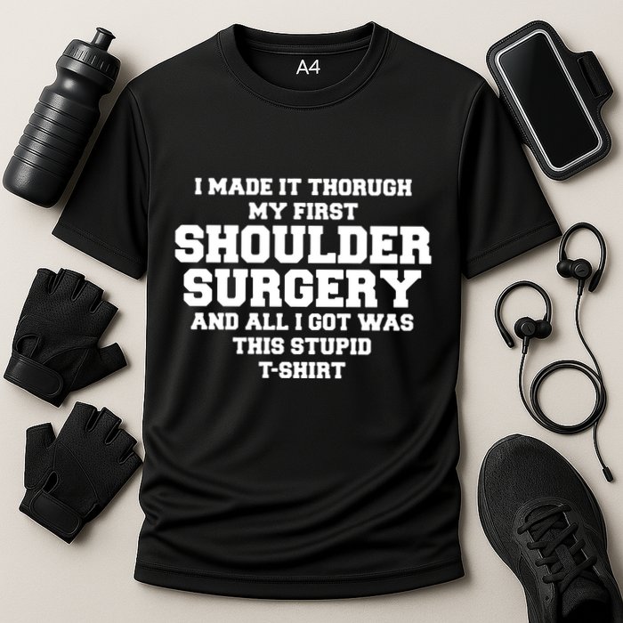 Shoulder Surgery Get Well Soon Recovery Cooling Performance Crew T-Shirt