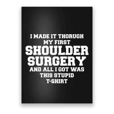 Shoulder Surgery Get Well Soon Recovery Poster
