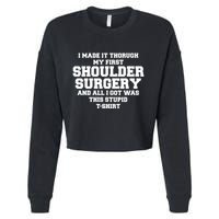 Shoulder Surgery Get Well Soon Recovery Cropped Pullover Crew