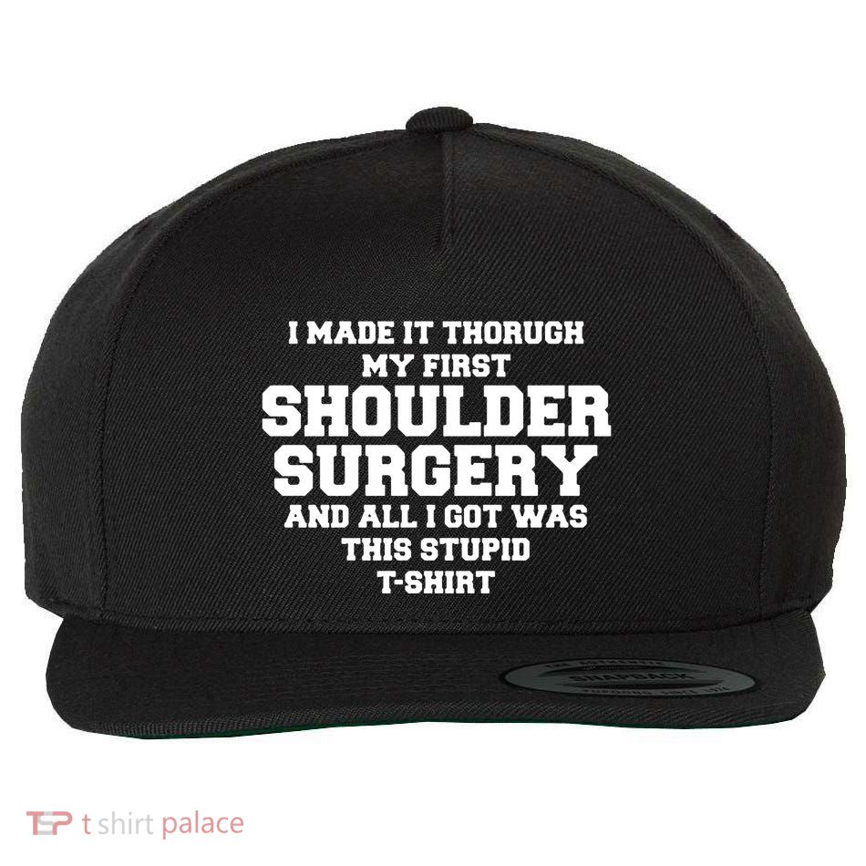 Shoulder Surgery Get Well Soon Recovery Wool Snapback Cap
