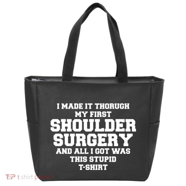 Shoulder Surgery Get Well Soon Recovery Zip Tote Bag