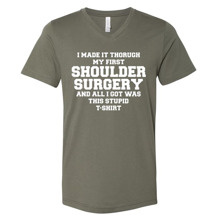 Shoulder Surgery Get Well Soon Recovery V-Neck T-Shirt