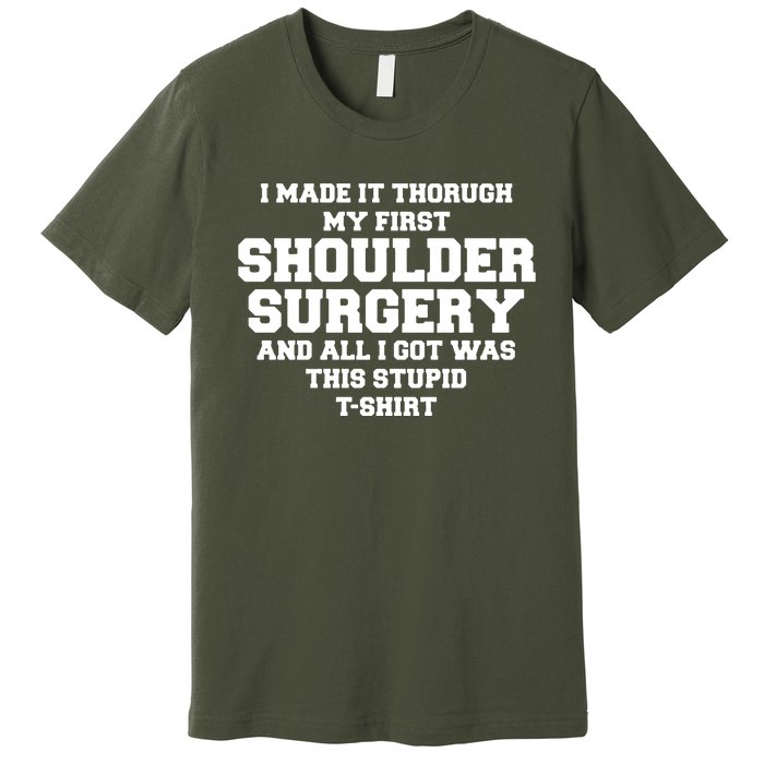 Shoulder Surgery Get Well Soon Recovery Premium T-Shirt