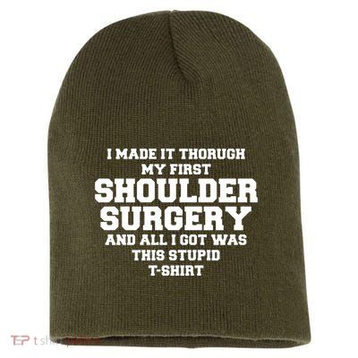 Shoulder Surgery Get Well Soon Recovery Short Acrylic Beanie