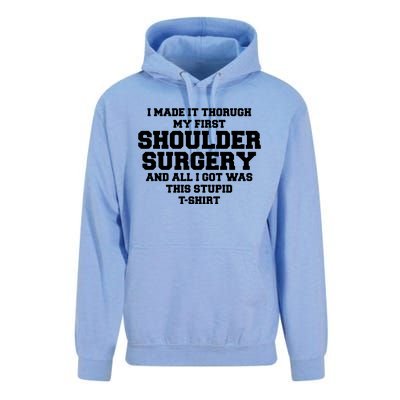 Shoulder Surgery Get Well Soon Recovery Unisex Surf Hoodie