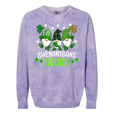 Shenanigans Squad Gnome St Patrick's Colorblast Crewneck Sweatshirt