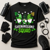 Shenanigans Squad Gnome St Patrick's Cooling Performance Crew T-Shirt
