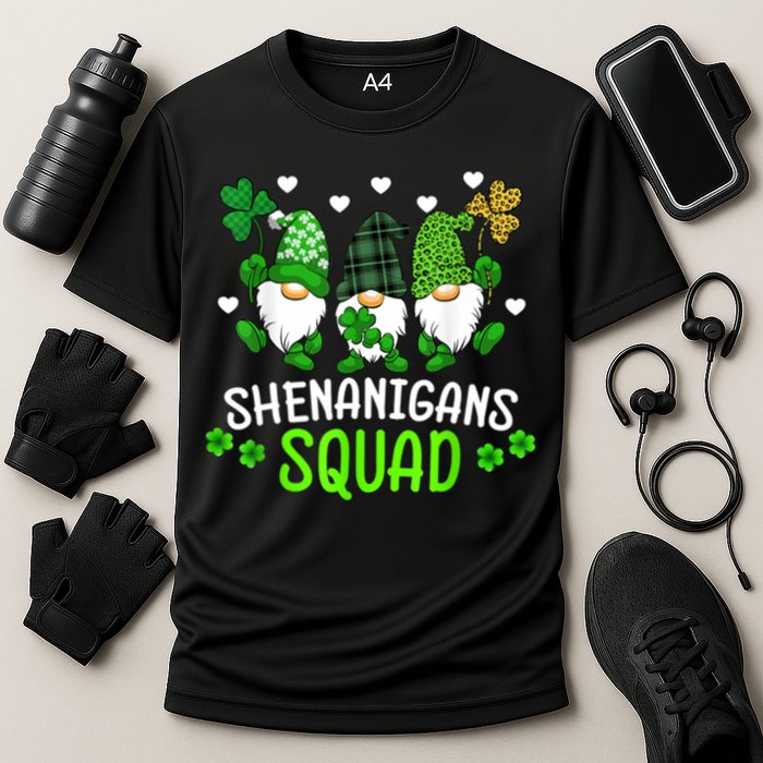 Shenanigans Squad Gnome St Patrick's Cooling Performance Crew T-Shirt