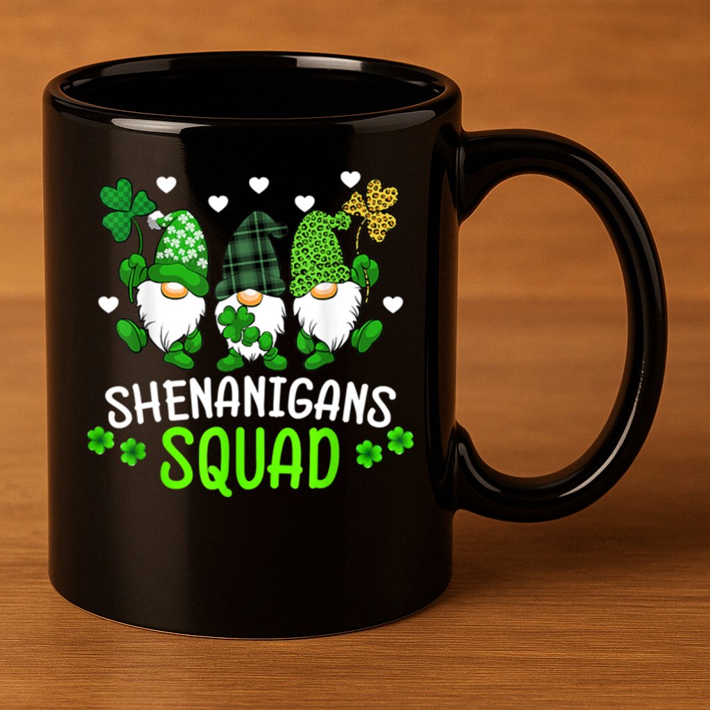 Shenanigans Squad Gnome St Patrick's 11oz C Handle Ceramic Mug