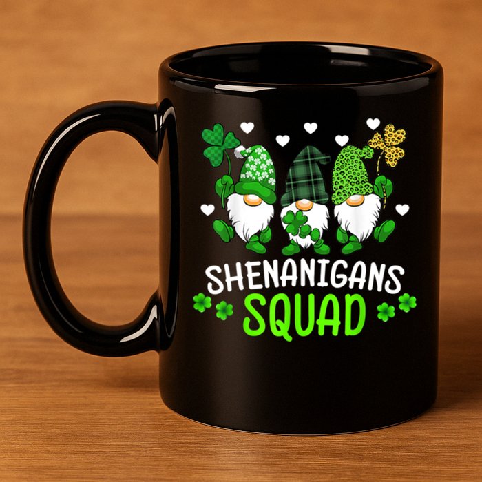 Shenanigans Squad Gnome St Patrick's 11oz C Handle Ceramic Mug