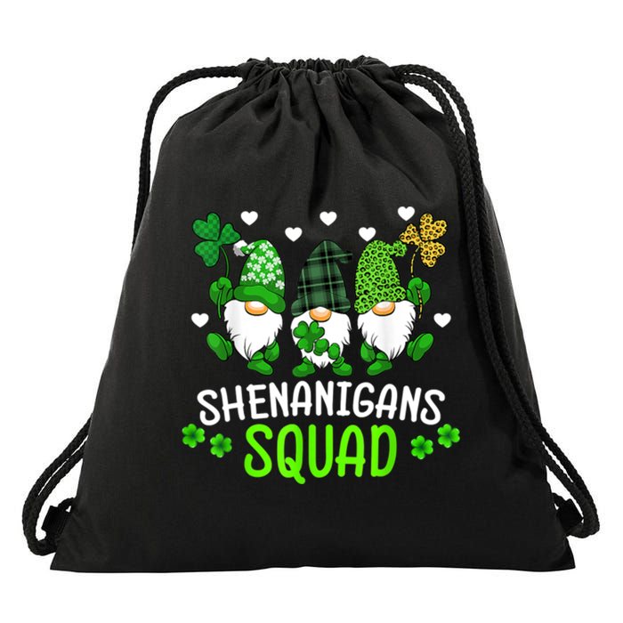 Shenanigans Squad Gnome St Patrick's Drawstring Bag