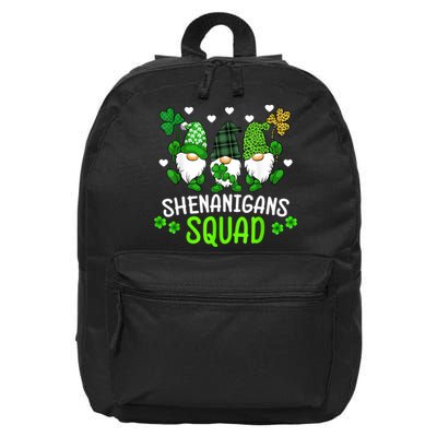 Shenanigans Squad Gnome St Patrick's 16 in Basic Backpack