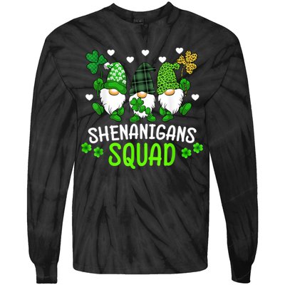 Shenanigans Squad Gnome St Patrick's Tie-Dye Long Sleeve Shirt