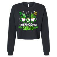 Shenanigans Squad Gnome St Patrick's Cropped Pullover Crew
