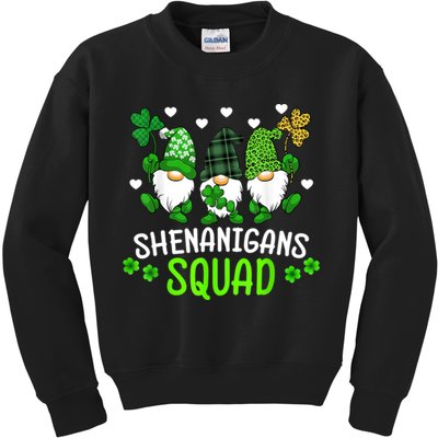 Shenanigans Squad Gnome St Patrick's Kids Sweatshirt