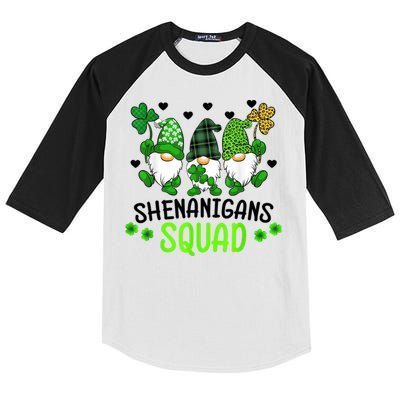 Shenanigans Squad Gnome St Patrick's Kids Colorblock Raglan Jersey