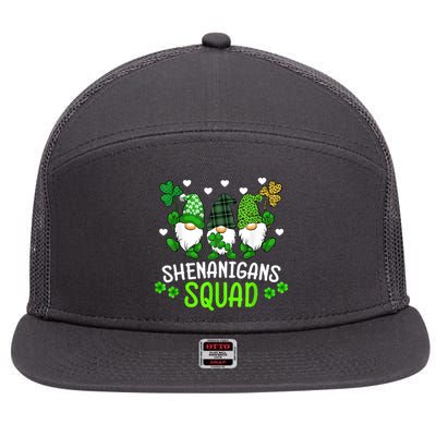 Shenanigans Squad Gnome St Patrick's 7 Panel Mesh Trucker Snapback Hat