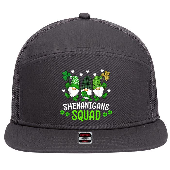 Shenanigans Squad Gnome St Patrick's 7 Panel Mesh Trucker Snapback Hat