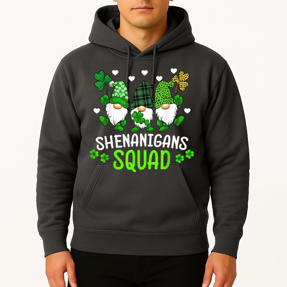 Shenanigans Squad Gnome St Patrick's Hoodie