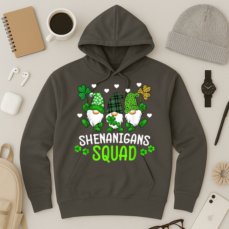 Shenanigans Squad Gnome St Patrick's Hoodie