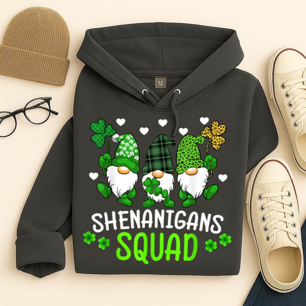 Shenanigans Squad Gnome St Patrick's Hoodie