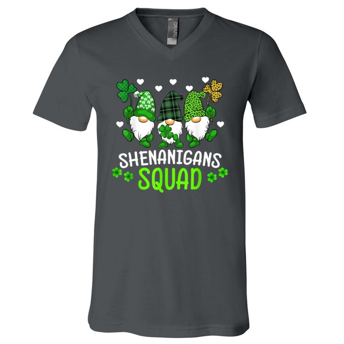 Shenanigans Squad Gnome St Patrick's V-Neck T-Shirt