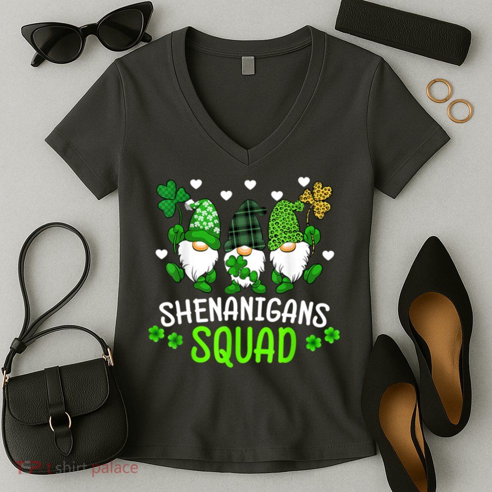 Shenanigans Squad Gnome St Patrick's Women's V-Neck T-Shirt