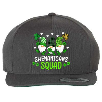 Shenanigans Squad Gnome St Patrick's Wool Snapback Cap