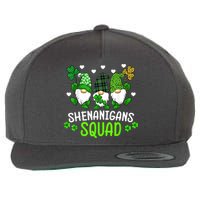 Shenanigans Squad Gnome St Patrick's Wool Snapback Cap