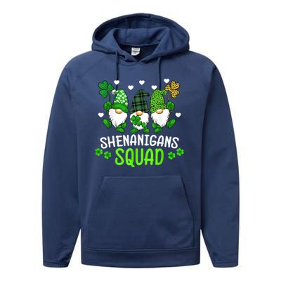 Shenanigans Squad Gnome St Patrick's Performance Fleece Hoodie