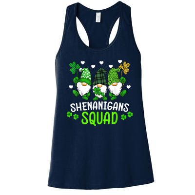 Shenanigans Squad Gnome St Patrick's Women's Racerback Tank