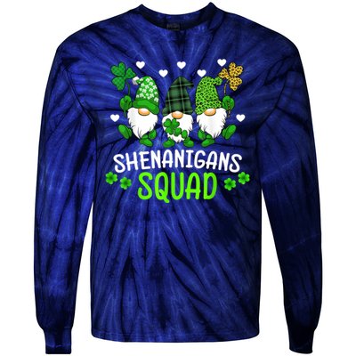 Shenanigans Squad Gnome St Patrick's Tie-Dye Long Sleeve Shirt